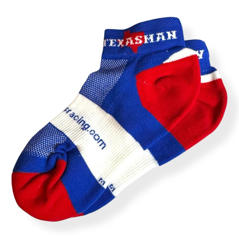 Texasman Triathlon‎ Dallas Athletic Racing Socks Low Cut Unisex Sz M 1 Pair
